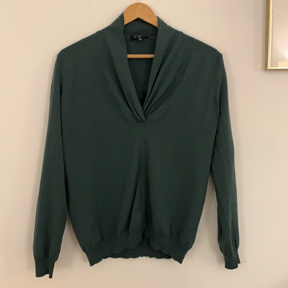 ETRO Milano Teal Green High Neck Long Sleeve Sweater - Picture 12 of 14